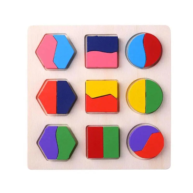 Geometric Montessori Wooden Puzzle