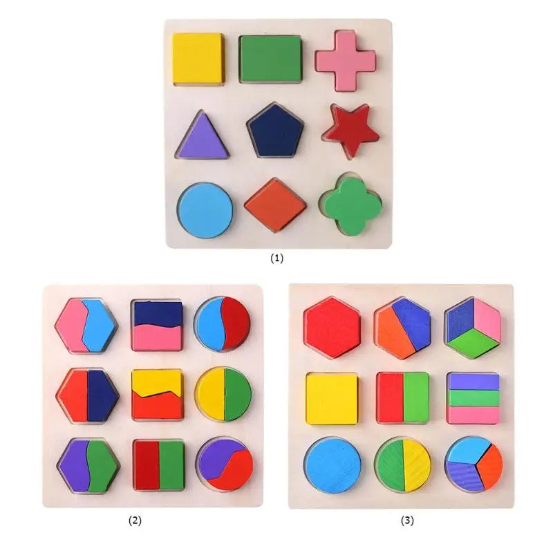 Geometric Montessori Wooden Puzzle
