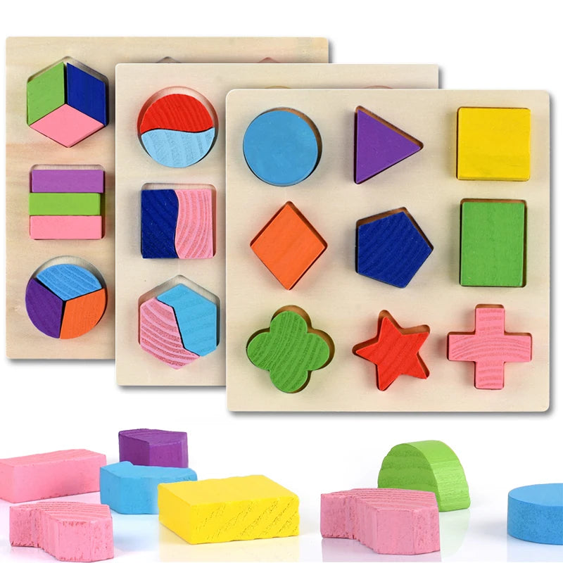 Geometric Montessori Wooden Puzzle