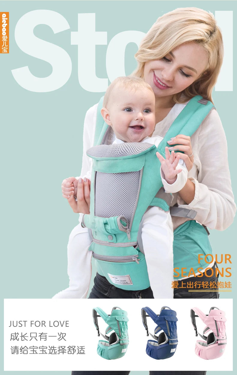 Insular Ergonomic Baby Hipseat Carrier – Front, Back & Kangaroo Carry