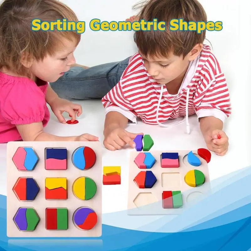 Geometric Montessori Wooden Puzzle