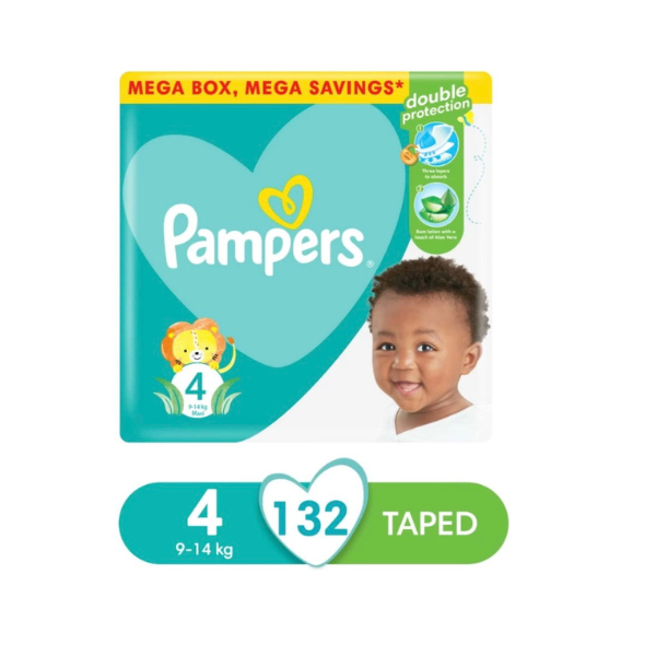 PAMPERS - Double Protection Tape Diapers - M  (132 Pieces)