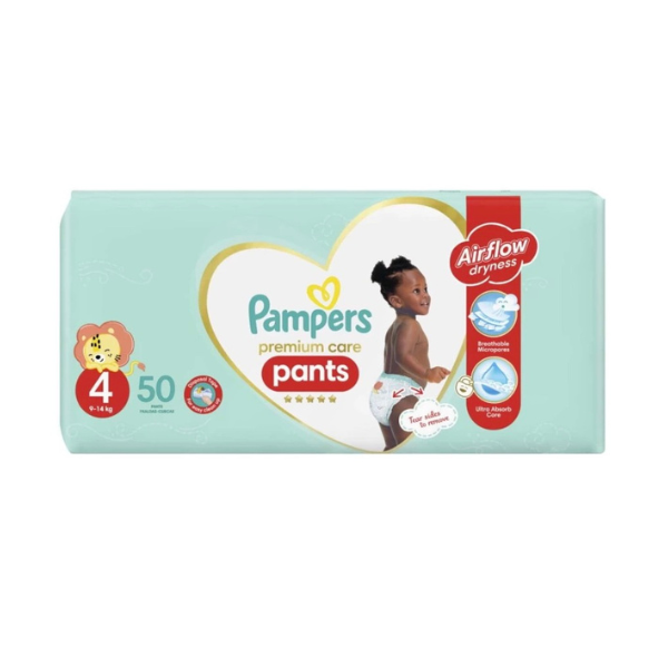 PAMPERS - Premium Care Air Flow Dryness Pant Diapers - M  (50 Pieces)