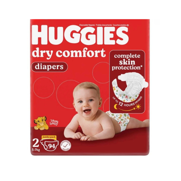 HUGGIES - Dry Comfort New Baby Pant Diapers - 2  (94 Pieces)