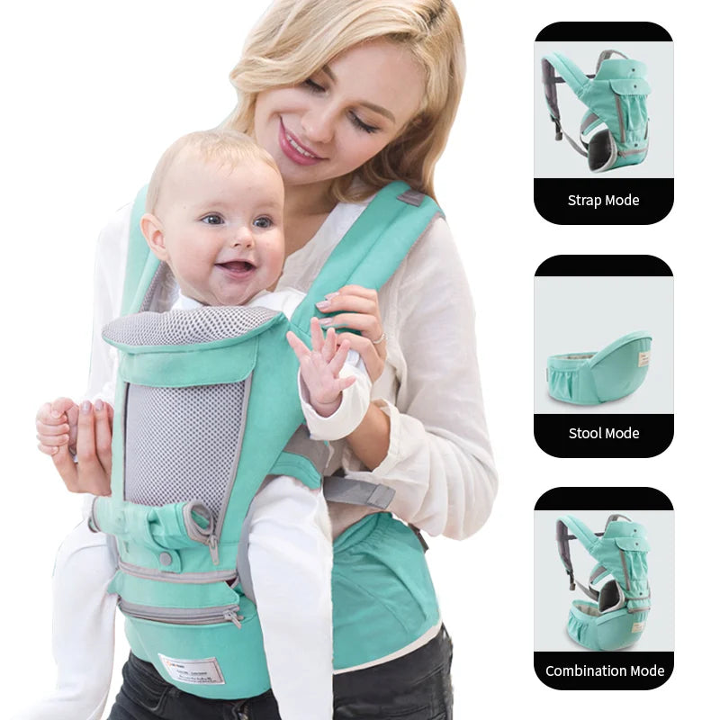 Insular Ergonomic Baby Hipseat Carrier – Front, Back & Kangaroo Carry