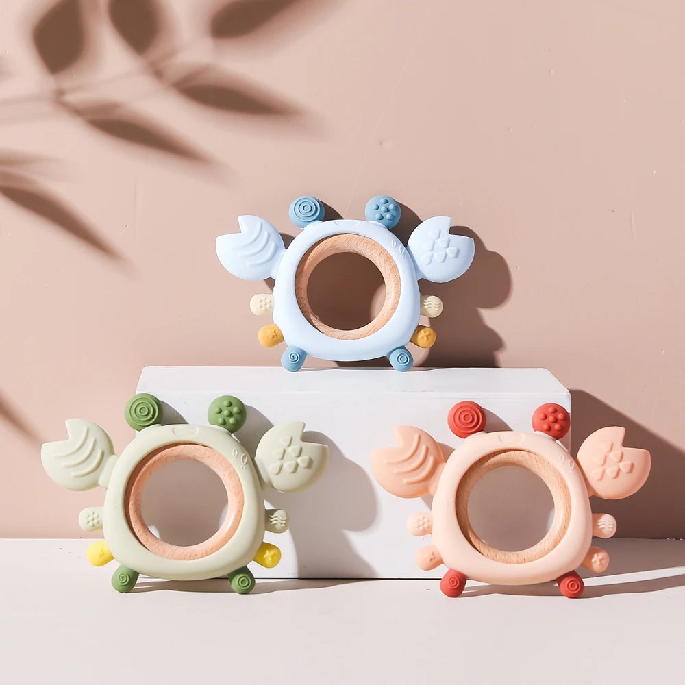 Silicone Baby Teether – Soothing Chew Toy for 0-36 Month Babies