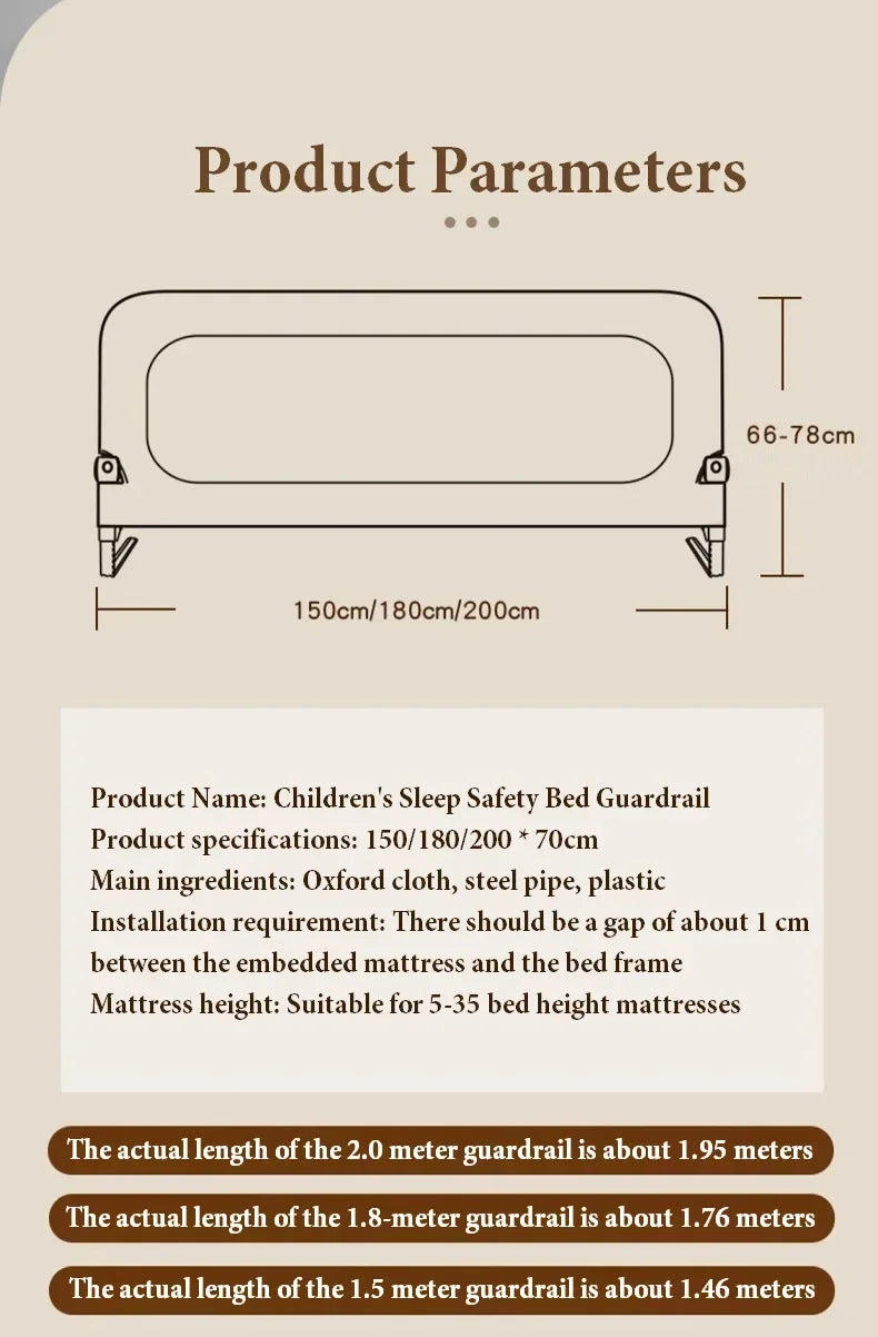 IMBABY Adjustable Baby Safety Bed Rail & Crib Guard