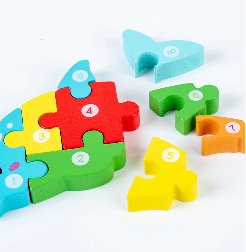 Montessori 3D Animal Wooden Puzzle for Kids