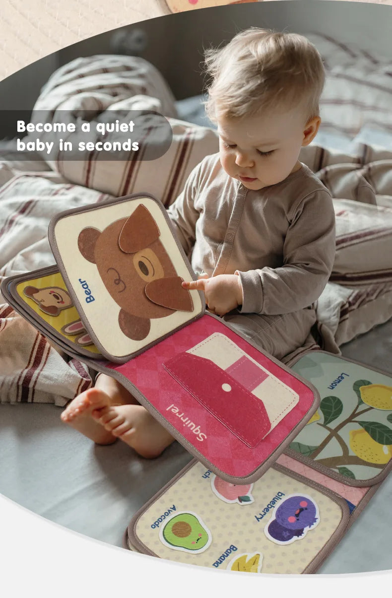 Montessori Soft 3D Cloth Book – Interactive Learning Toy for Toddlers 3-6 Years