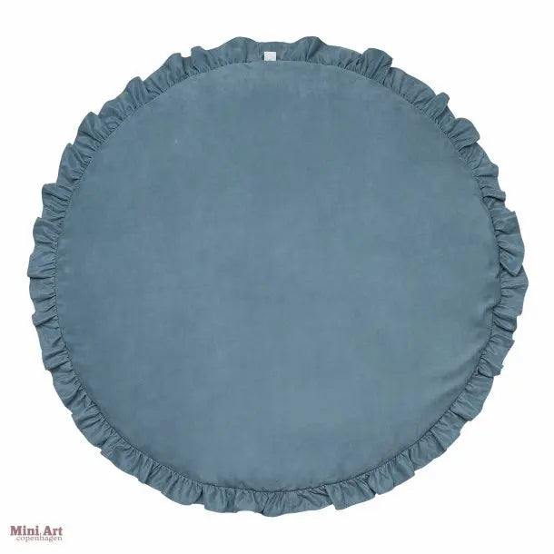 Circular Baby Play Mat – Plush Cotton Crawling Blanket with Elegant Lace Trim