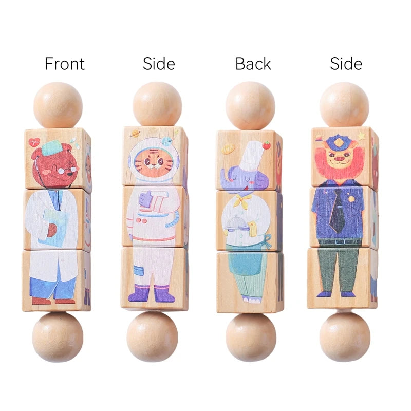 Wooden Baby Montessori Hand Bell Rattle