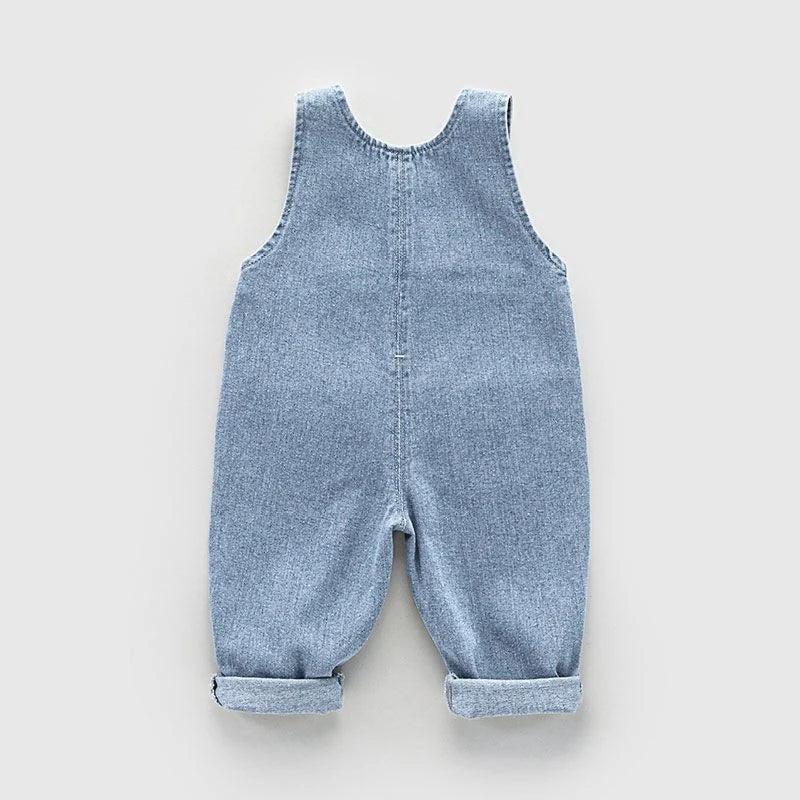 DIIMUU Toddler Baby Overalls – Casual Denim Dungarees