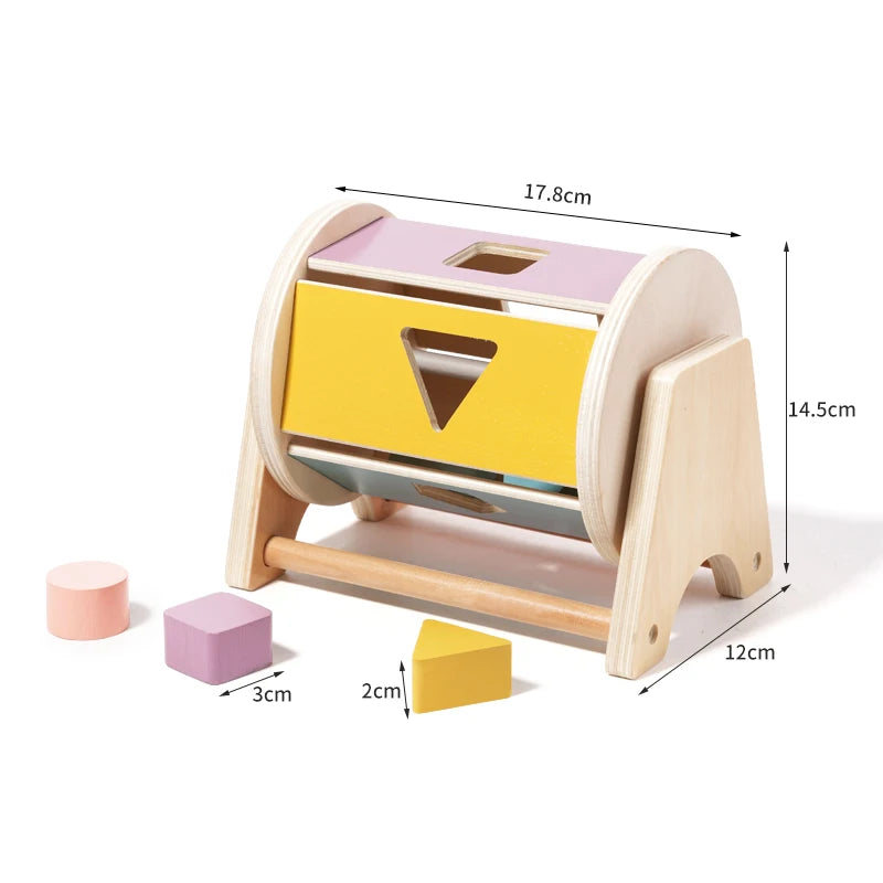 Natural Wooden Baby Rattle Set