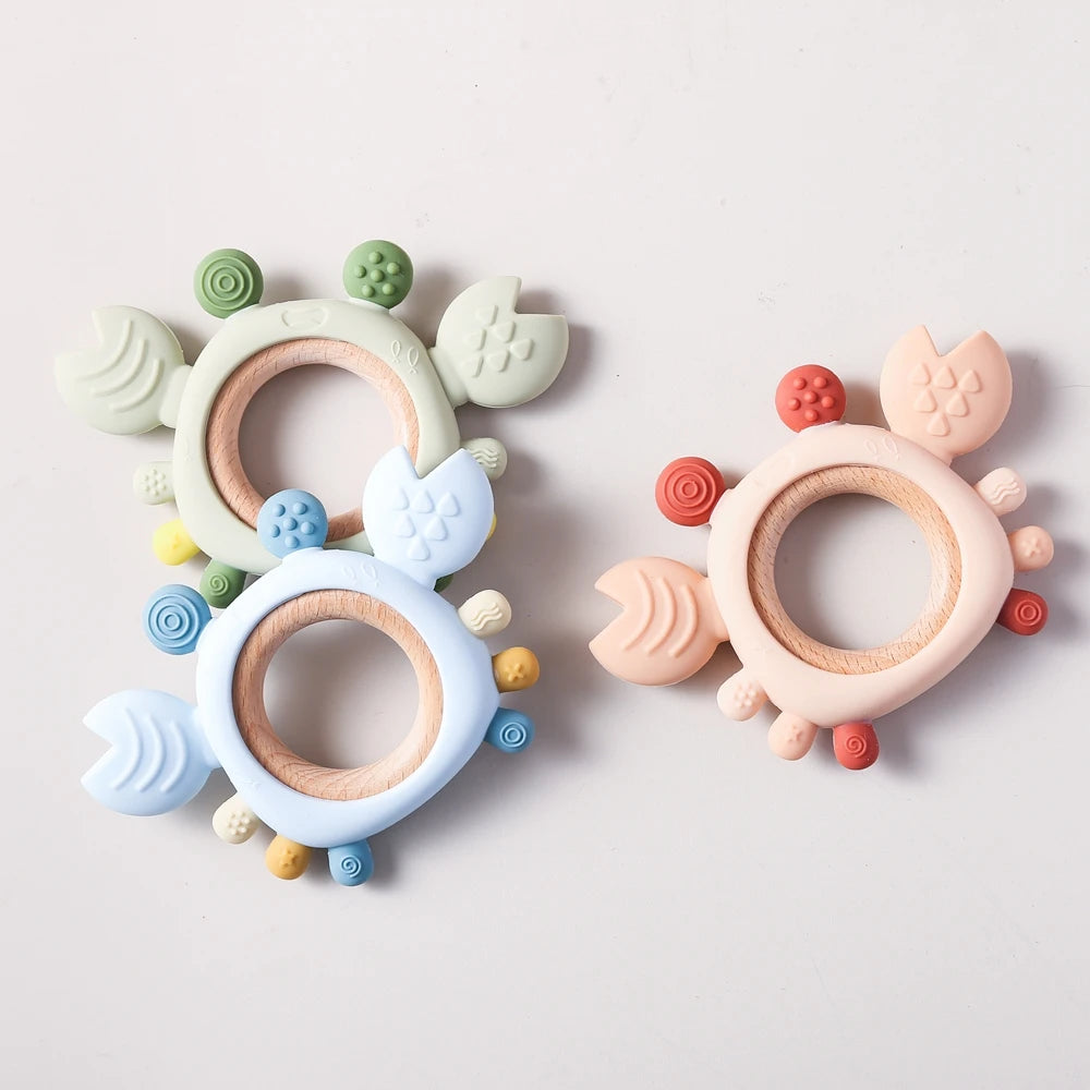 Silicone Baby Teether – Soothing Chew Toy for 0-36 Month Babies