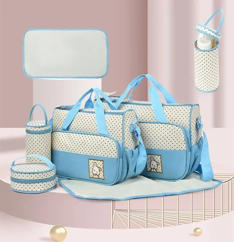 5-in-1 Baby Diaper Bag Set