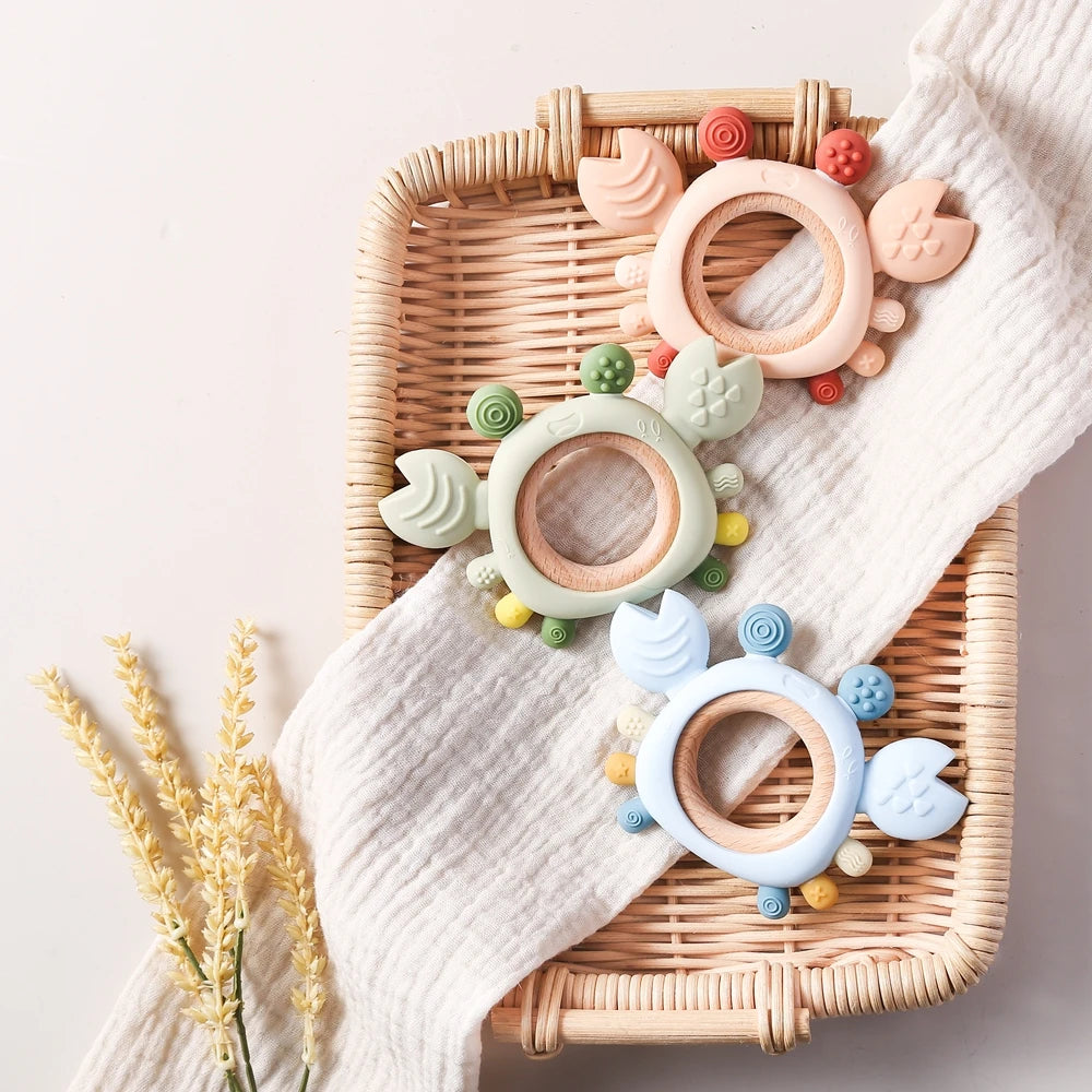 Silicone Baby Teether – Soothing Chew Toy for 0-36 Month Babies