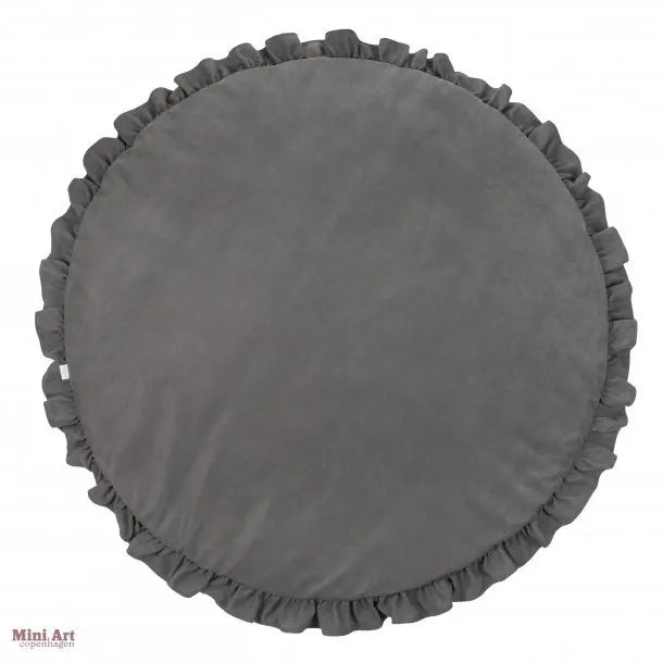 Circular Baby Play Mat – Plush Cotton Crawling Blanket with Elegant Lace Trim