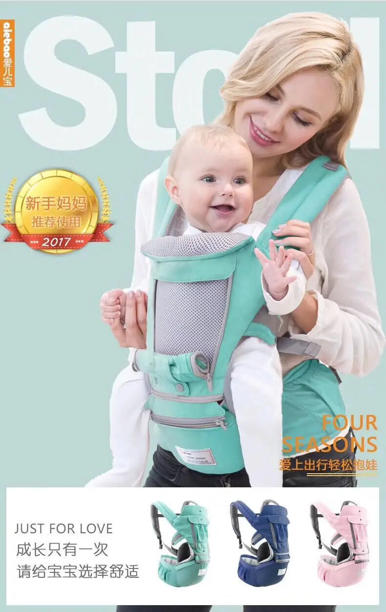 Insular Ergonomic Baby Hipseat Carrier – Front, Back & Kangaroo Carry