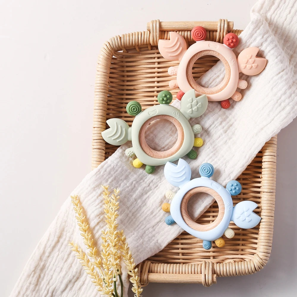 Silicone Baby Teether – Soothing Chew Toy for 0-36 Month Babies