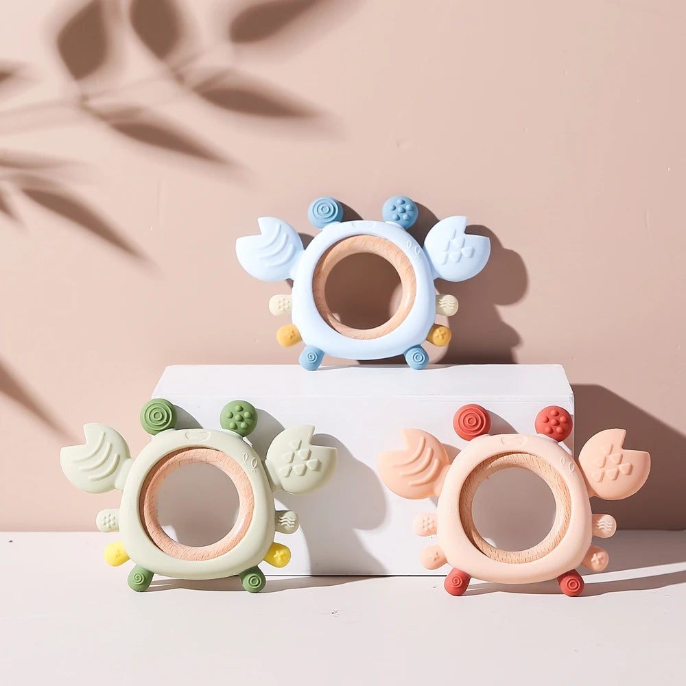 Silicone Baby Teether – Soothing Chew Toy for 0-36 Month Babies