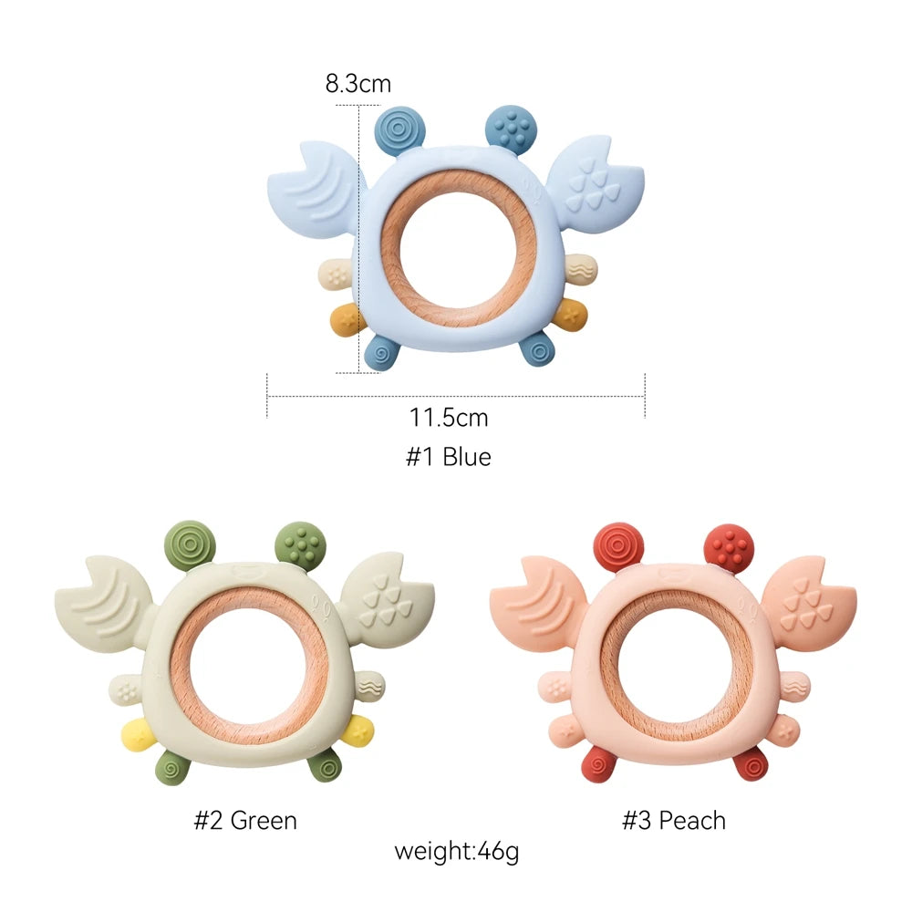 Silicone Baby Teether – Soothing Chew Toy for 0-36 Month Babies