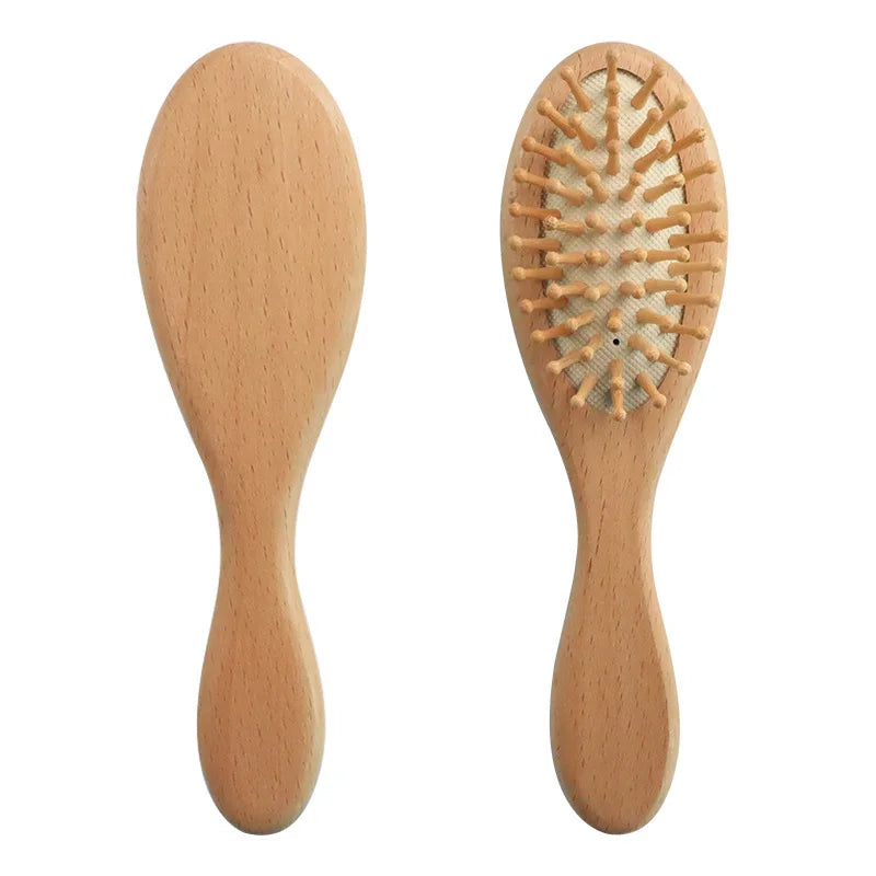 Wooden Baby Hairbrush Set