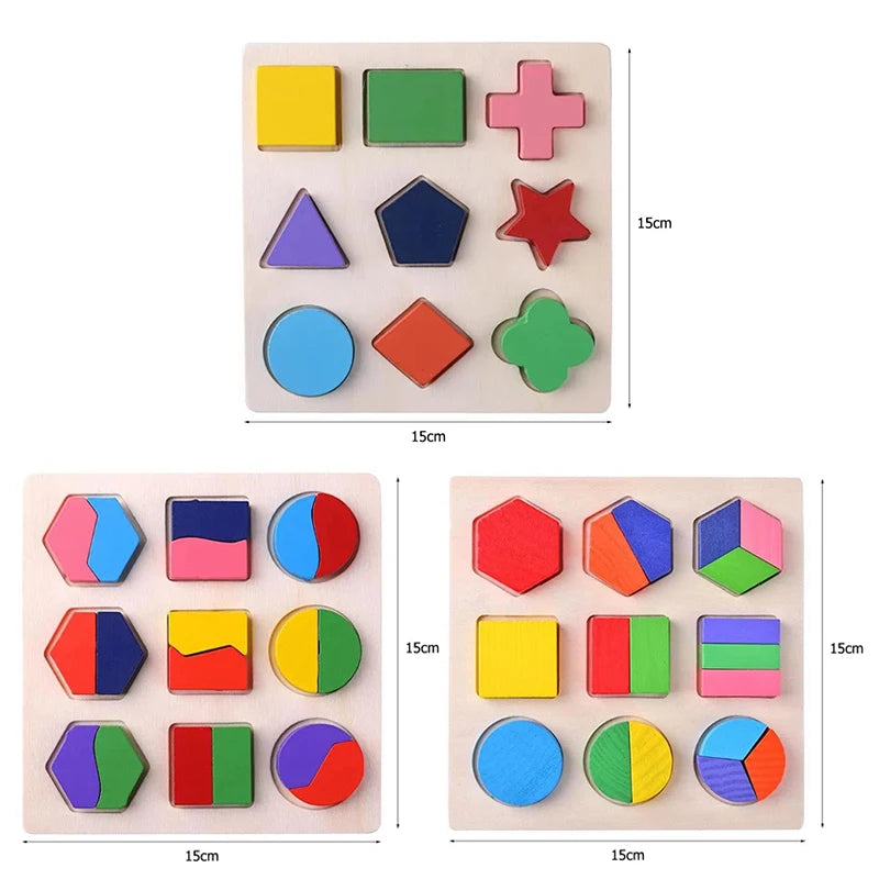 Geometric Montessori Wooden Puzzle