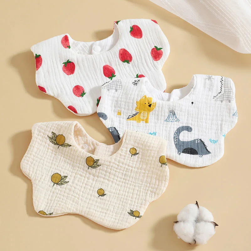 Assorted Cotton Baby Bear Bibs