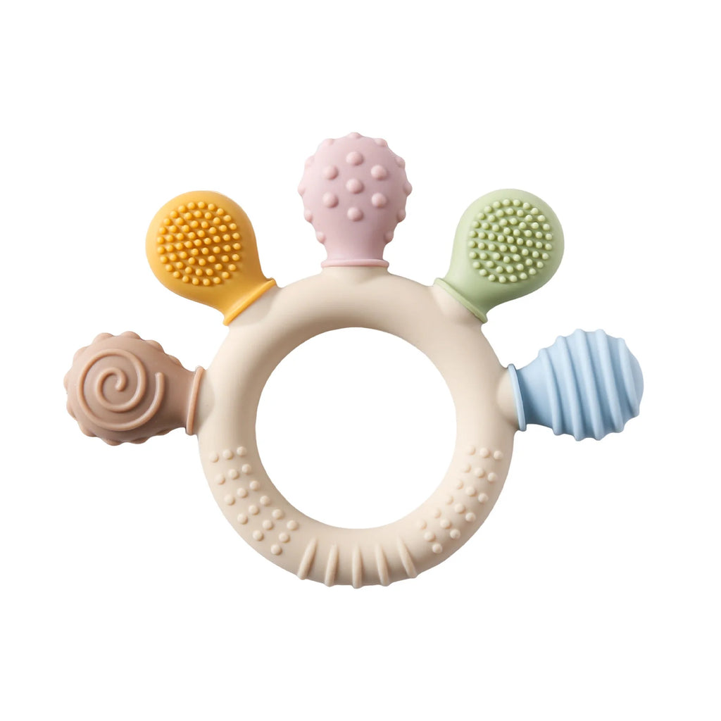 Silicone Baby Teether – Soothing Chew Toy for 0-36 Month Babies