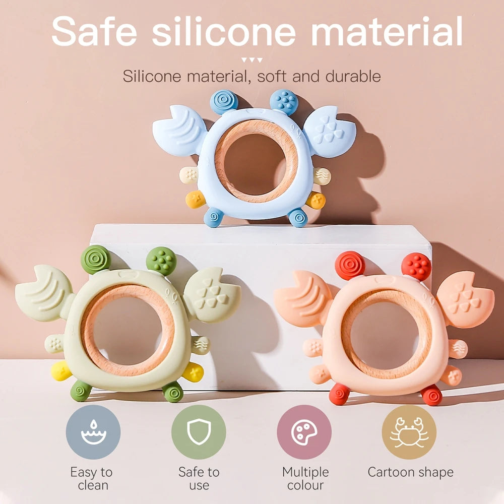 Silicone Baby Teether – Soothing Chew Toy for 0-36 Month Babies
