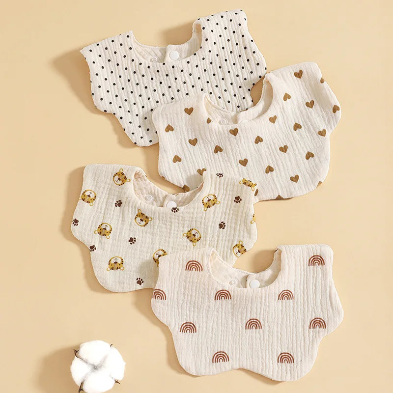 Assorted Cotton Baby Bear Bibs