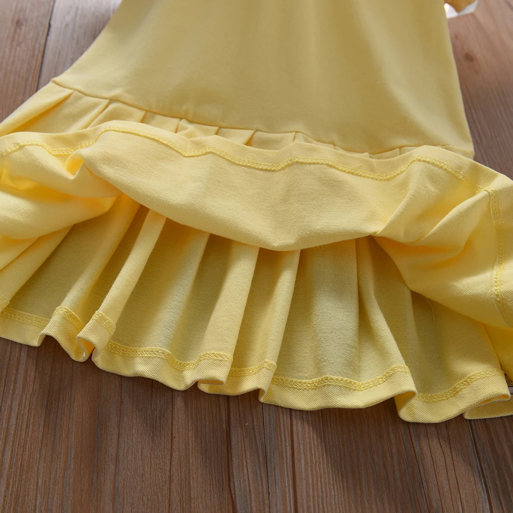 Girls Heart Print A-Line Dress