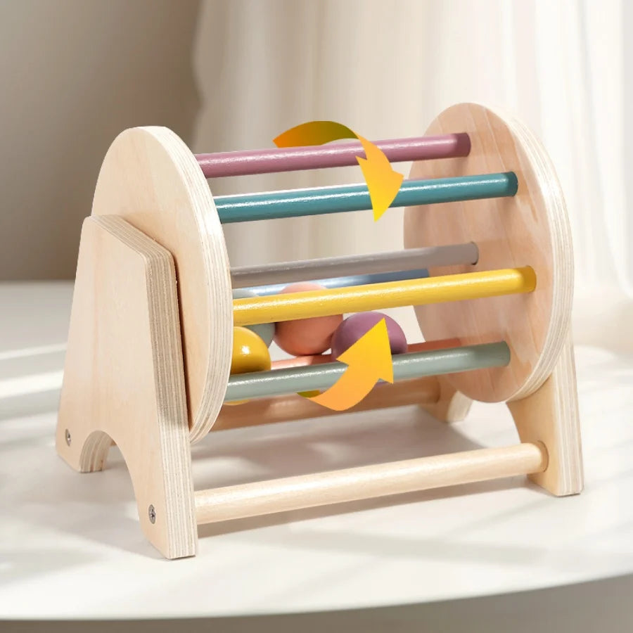 Natural Wooden Baby Rattle Set