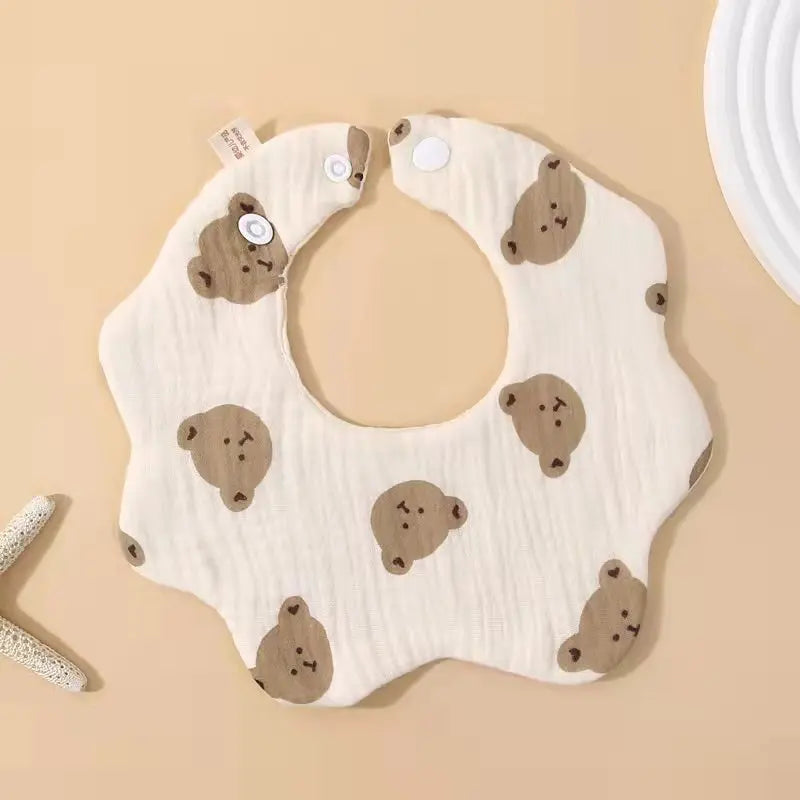Assorted Cotton Baby Bear Bibs