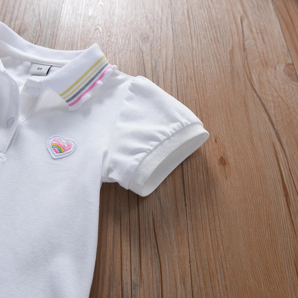 Girls Heart Print A-Line Dress