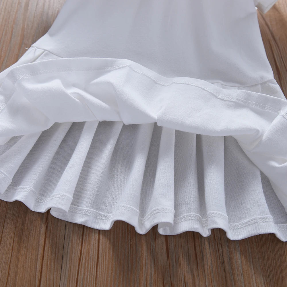 Girls Heart Print A-Line Dress