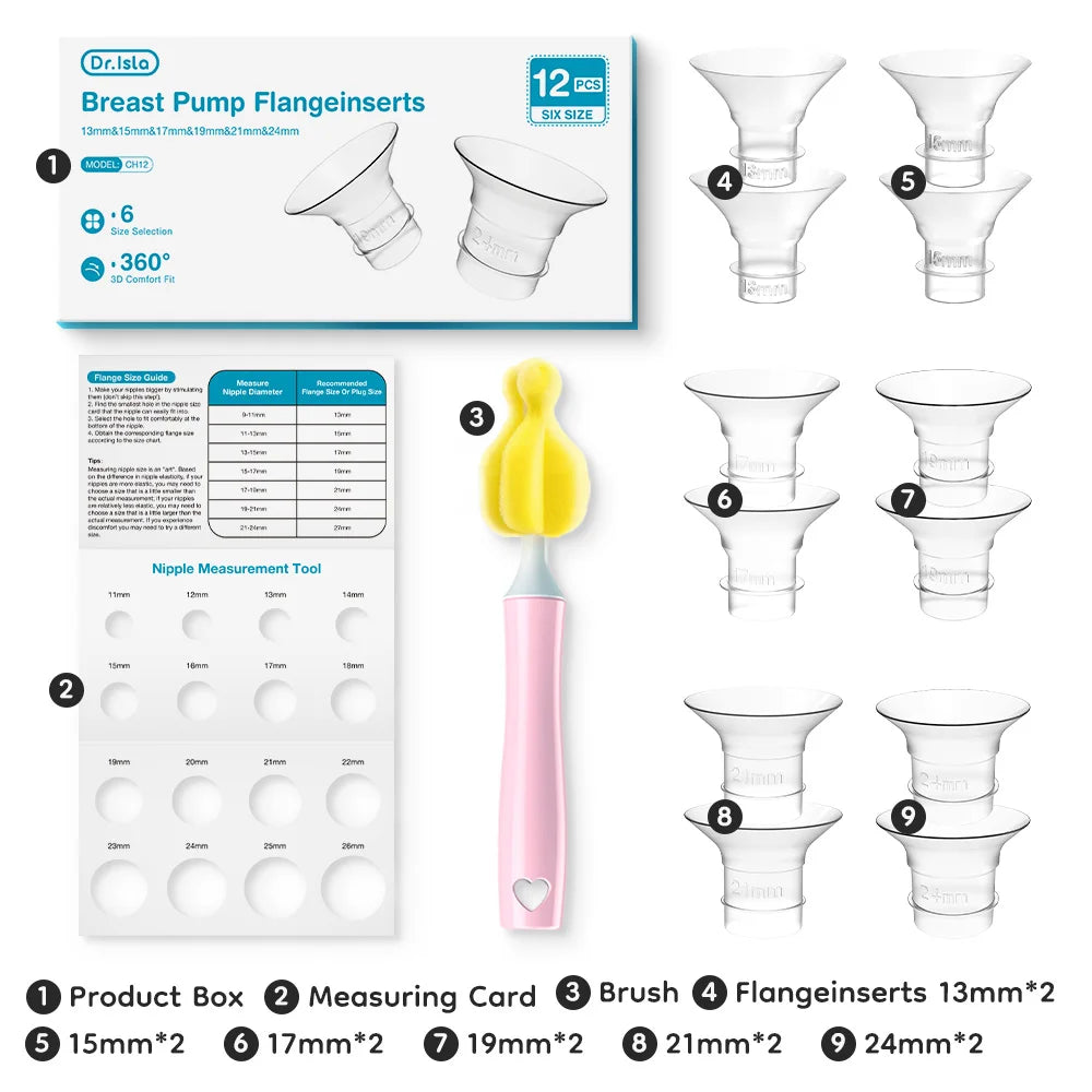 MMAIJOY Silicone Breast Pump Flange Inserts