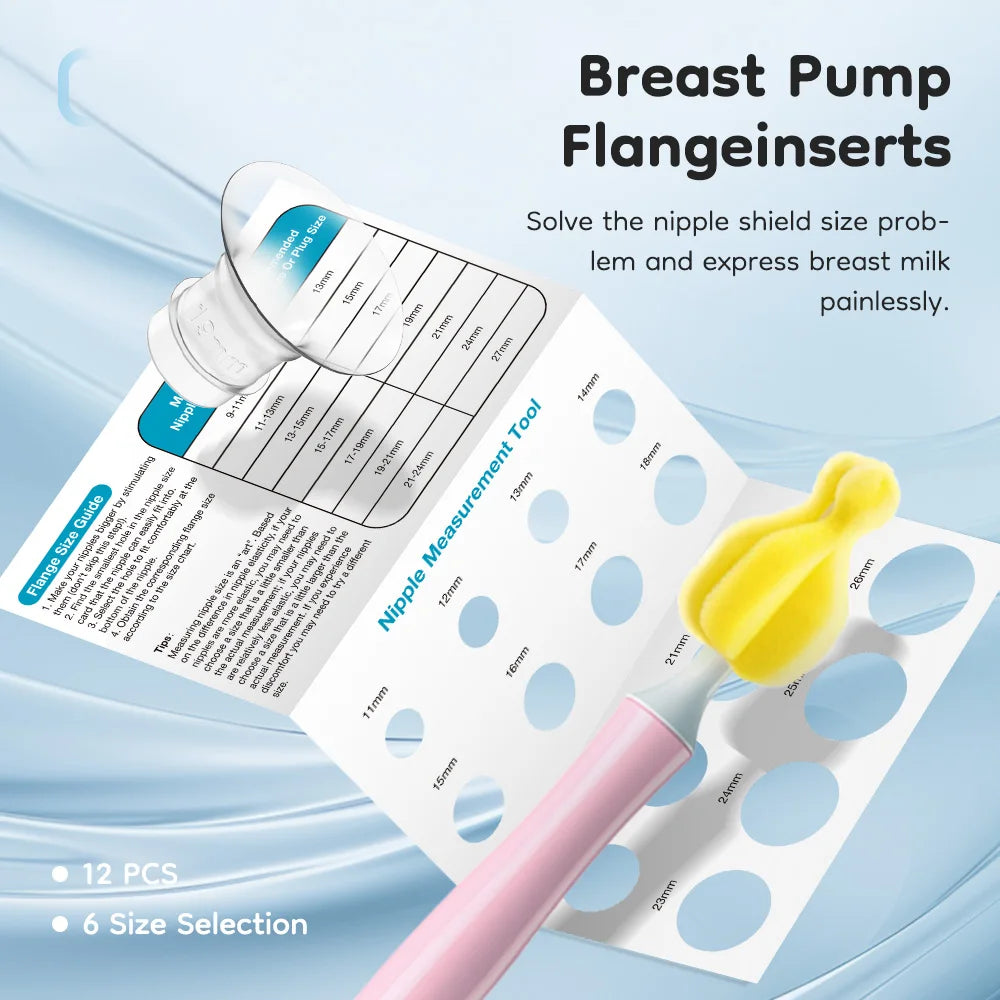 MMAIJOY Silicone Breast Pump Flange Inserts