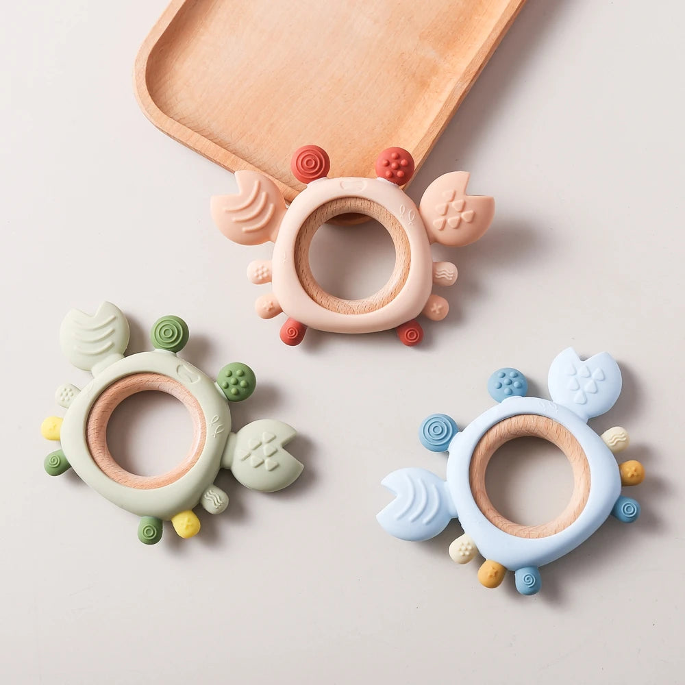 Silicone Baby Teether – Soothing Chew Toy for 0-36 Month Babies